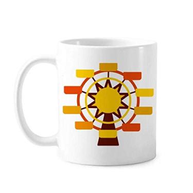 Imagem de Caneca com ilustração colorida de roda gigante do parque de diversões cerâmica xícara de porcelana de café louça