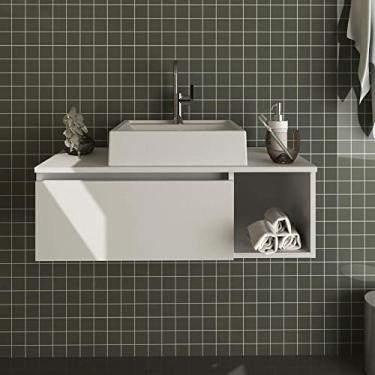 Imagem de Balcão Gabinete Suspenso para Banheiro BN3601 Branco SEM CUBA