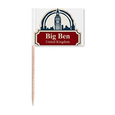 Imagem de Bandeira de palito de dente United Kingdom Country City Big Ben London UK Topper Decoração de festa
