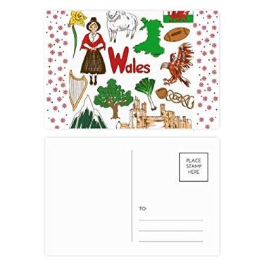 Imagem de Wales Landscap Bandeira nacional do Reino Unido Natal flor celebração postal cartão postal bênção