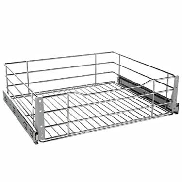 Imagem de GTB METALURGICA Gaveta Aramada Deslizante Aço Cromado 7012 - Cozinha - Prata - 470x160x480mm