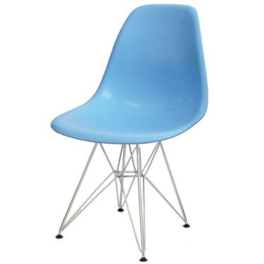 Imagem de Cadeira Eames Polipropileno Azul Claro  Base Cromada - 14908 - Sun Hou