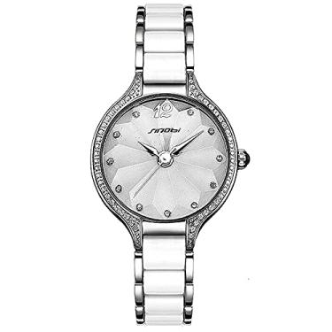 Imagem de Relógio Feminino de Quartzo Relógio de Pulso com Strass À Prova D'agua (C1)