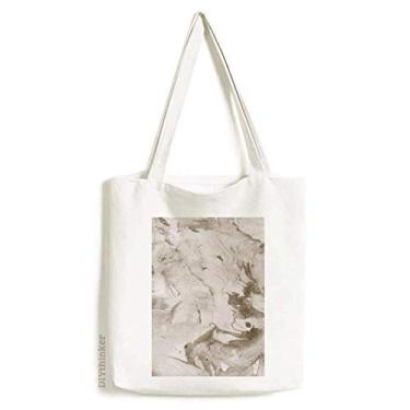 Imagem de Bolsa de lona com textura de papel áspero cinza poluído, bolsa de compras casual