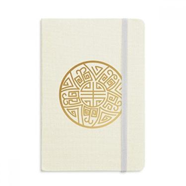 Imagem de Caderno de anotações com estampa de sorte, redondo, em tecido oficial, capa dura e diário clássico