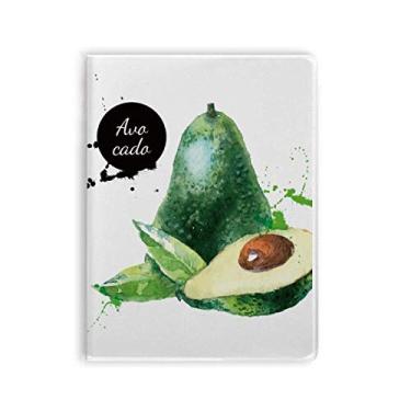 Imagem de Caderno de anotações com capa macia para aquarela de frutas saborosas da Auacada