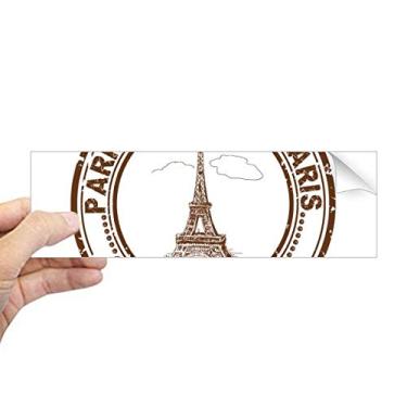 Imagem de DIYthinker Paris França Torre Eiffel Clássico Country City, Adesivo retangular para notebook decalque de janela