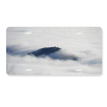 Imagem de DIYthinker Clouds Fog Sky Mountain Nature Forest placa de carro decoração de carro acessório de aço inoxidável