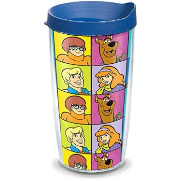 Imagem de Tervis Copo de viagem com isolamento térmico de parede dupla Scooby-Doo Made in USA Warner Brothers mantém as bebidas frias e quentes, 473 ml, Crew