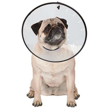 Imagem de Total Pet Health Coleiras Elizabethan — Coleiras de plástico duráveis que impedem que os animais de estimação lambam áreas feridas – Grande, transparente