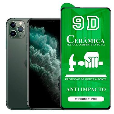 Imagem de Película Compatível com iPhone 11 Pro - 9D Cerâmica Protetora Resistente Anti Impacto Queda Choque Shock Flexível Nano Gel Compatível 3D 5D 100D