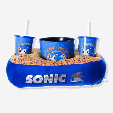 Imagem de Almofada Porta Pipoca C 2 Copos Sonic Zona Criativa