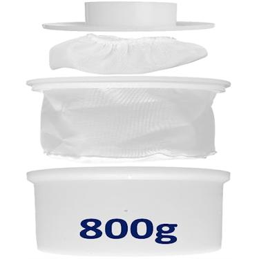 Imagem de Forma Completa Redonda 800g Para Produção Queijo Minas Padrão Parmesão + Prensador Dessorador Tela