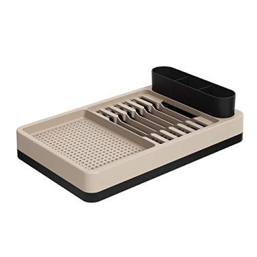 Imagem de Escorredor de louças Flat, 42 x 26 x 10 cm, Preto e Light Gray, Coza