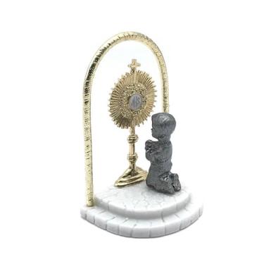 Imagem de Lembrança Primeira Eucaristia Comunhão Imagem Menino com Ostensório