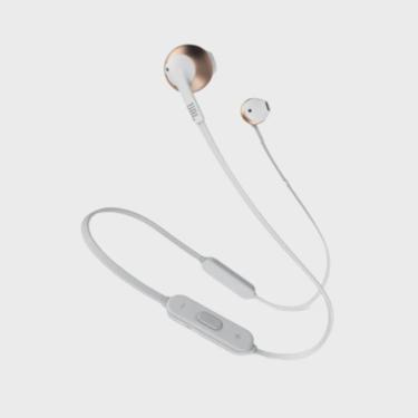 Imagem de Fone de Ouvido Bluetooth jbl Tune 205BT - Intra-auricular com Microfone Champagne e Branco