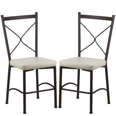 Imagem de Kit 2 Cadeiras Buffet em Alumínio para Cozinha, Restaurante - Trama