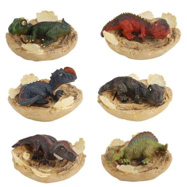 Imagem de Meia eclosão de dinossauros Shell Broken Dinosaur Model Toy com base Home Decor
