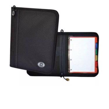 Imagem de Fichário ACP Nylon Preto - 6 Divisórias, Alças Ajustáveis