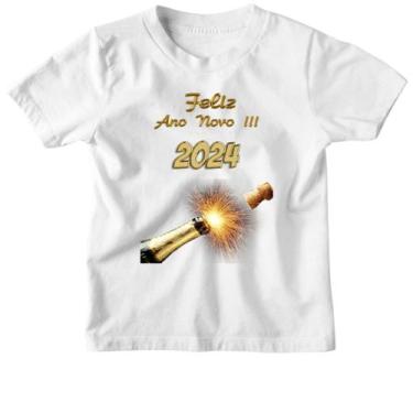 Imagem de Camiseta Infantil Ano Novo Estouro Champagne - Alearts