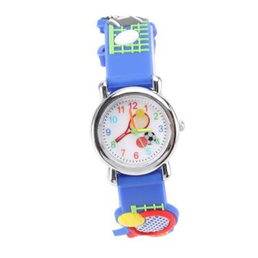 Imagem de CALLARON Assistir Relógio Infantil Crianças Relógio De Quartzo Relógio De Quartzo Infantil Relógio De Pulso Infantil Fivela Material: Aço Inoxidável 3d Desenho Animado Raquete De Tênis
