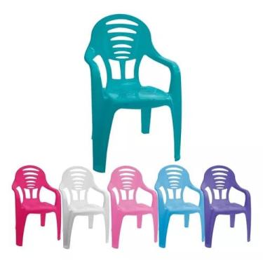 Imagem de Cadeira Infantil para Mesinha Turquesa, Plástico Resistente, Ergonomia Confortável, Leve e Portátil, para Crianças de 3 a 10 Anos - Escritex