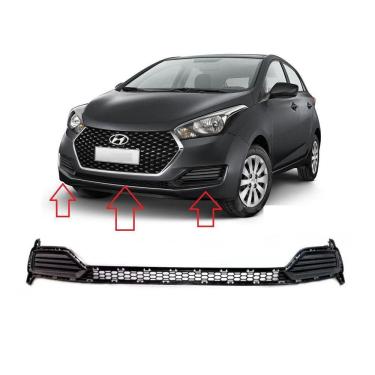 Imagem de Grade Central Inferior Hb20 2016 2017 2018 2019 Sem Furo