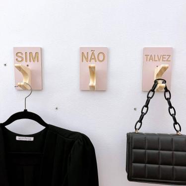 Imagem de 15 Ganchos Pendurador Provador loja roupas boho premium rosa