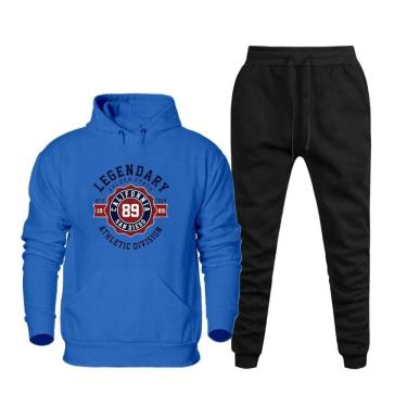 Imagem de Conjunto Moletom Canguru Estampado California Com Calça Cordao Ajustavel Flanelado Maximo Conforto