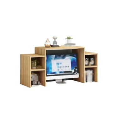 Imagem de GRFIT Suporte de impressora para aumentar a altura do armazenamento, prateleira simples para monitor de mesa, prateleira de armazenamento, tela, teclado de mesa, impressora (cor: B, tamanho: M)