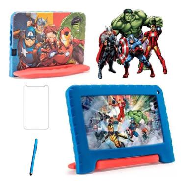 Imagem de Tablet Infantil Avengers 64gb 4gb Ram Com Caneta E Película NB417