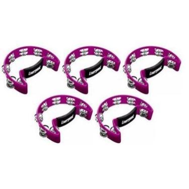 Imagem de Liverpool Kit 5 Pandeirolas Pandeiro Meia Lua Rosa Pml001Pk