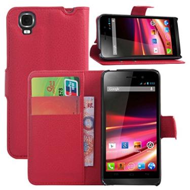 Imagem de Capa para WIKO Fizz Leather Stand Wallet Flip Case para WIKO Fizz Capa de proteção de telefone A capa com design simplificado