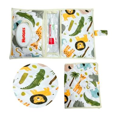 Imagem de Porta Fraldas Lenço Umidecido Pomada Portátil Para Bebê Menina Menino (Floresta)