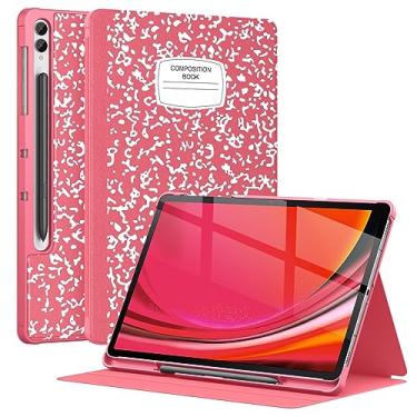 Imagem de Supveco Capa para Samsung Galaxy Tab S9 Plus/S8 Plus/S7 Plus 12,4 polegadas com suporte de caneta S, capa protetora fina com capa inteligente hibernar/despertar automática para tablet Galaxy Tab S9+/S8+/S7+ 2023/2022/2021, vermelha