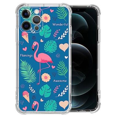 Imagem de Bvkilrvc Capa compatível com iPhone 11 Pro, capa protetora transparente com flamingo tropical para iPhone 11 Pro para meninas, capa protetora de TPU à prova de choque de plástico de luxo para iPhone 11 Pro