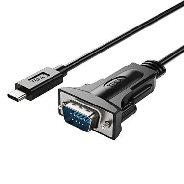 Imagem de Tera Grand - Cabo adaptador USB C para RS232 Serial DB9 com parafusos de polegar e chipset FTDI, suporta Windows 11, 10, 8, 7, Vista, XP, 2000, 98, Linux e Mac, 1,8 m