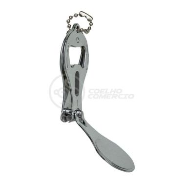 Imagem de Kit 10 Cortador Unha C/ Lixa Inox Abridor Garrafa Chaveiro