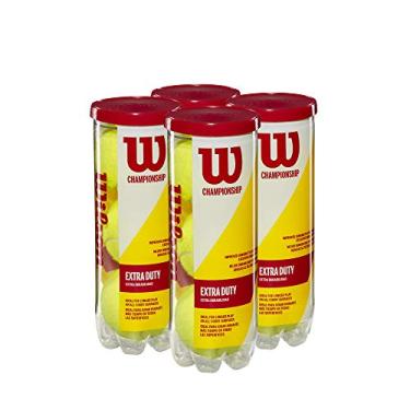Imagem de WILSON Bolas de tênis Championship – extras, pacote com 4 latas (3 bolas)