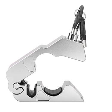 Imagem de Universal Cnc Liga de Alumínio Freio Parar Anti Roubo Guiador Aperto Bloqueio Alavanca Rua Carro Scooter Motocicleta Vermelho (Prata)