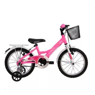 Imagem de Bicicleta Infantil Feminina Aro 16 Com Cestinha Infantil Cor Bliss/rosa