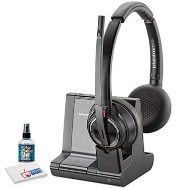 Imagem de Plantronics Savi 8220 Sistema de fone de ouvido sem fio DECT 207325-01 com conjunto de limpeza