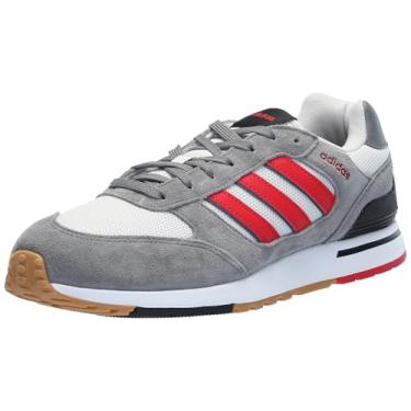 Imagem de adidas Tênis masculino Run 80s, Cinza/melhor escarlate/cinza, 37