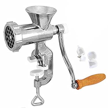 Imagem de Moedor de Carne Com Manivela Manual, Liga de Alumínio Resistente, Máquina de Moer Vegetais, Moedor de Alimentos para Casa, Cozinha, Restaurante
