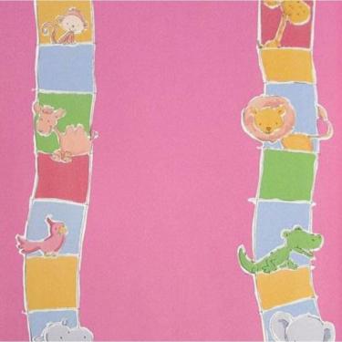Imagem de Papel de Parede Safari Friends Infantil Colorido SF6212