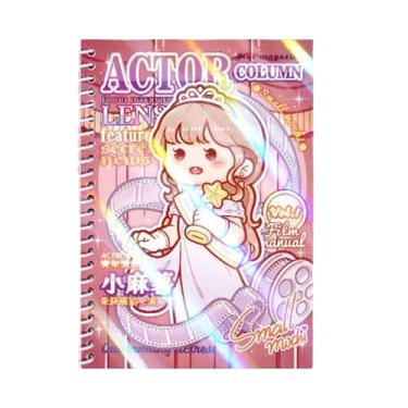 Imagem de Joucien Adesivos de papel de liberação dupla face, bobinas fofas de desenho animado, Ledger-Rising Star A5