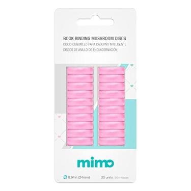 Imagem de Mimo Disco Cogumelo para Caderno Inteligente Rosa Chiclete - 24 mm - 20 Unids - Ideal Para Personalizar Planners, Agendas, Cadernos de Anotações e Muito Mais - Até 100 Papéis de 75g/m²