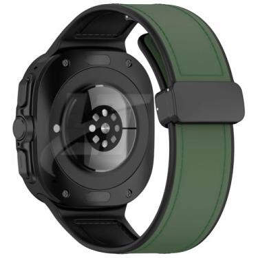 Imagem de Pulseira Couro Hibrido Fecho Magnetico Preto LTimports compativel com Galaxy Watch Ultra 47mm Sm-L705F (LT-Verde)