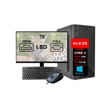 Imagem de Computador pc i3 hd500gb 8gb ram c/ monitor teclado e mouse - OUZZE