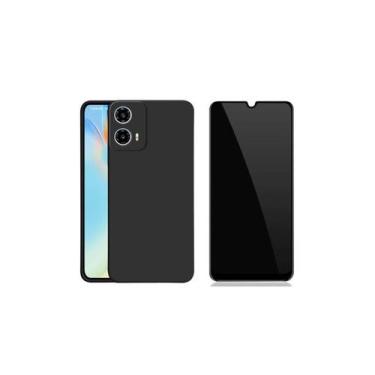 Imagem de Capa Aveludada + Película Hidrogel Privacidade Para Moto G34 - Db